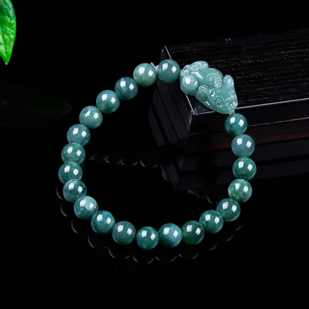 Jewelry & Watches Sp Z Oo Janów Lubelski - Natural Burmese Jadeite Pixiu Bracelet Vintage