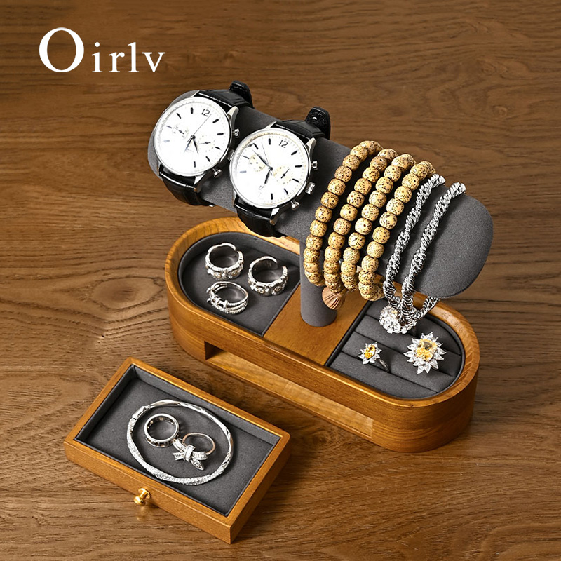 Jewelry Organizer Watches - Oirlv Solid Wood Watch Organizer Shelf