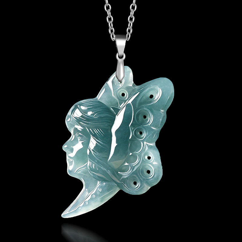 Jewelry & Watches Sp Z Oo Janów Lubelski - S925 Silver Natural Blue Water Jade