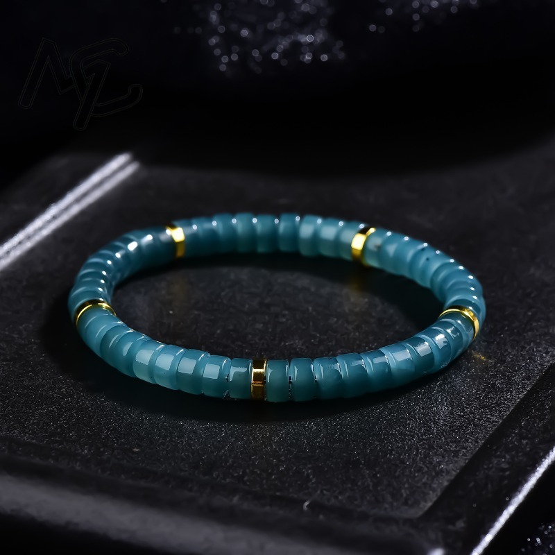 Jewelry & Watches Sp Z Oo Janów Lubelski - Natural Jadeite Blue Water Abacus Beads