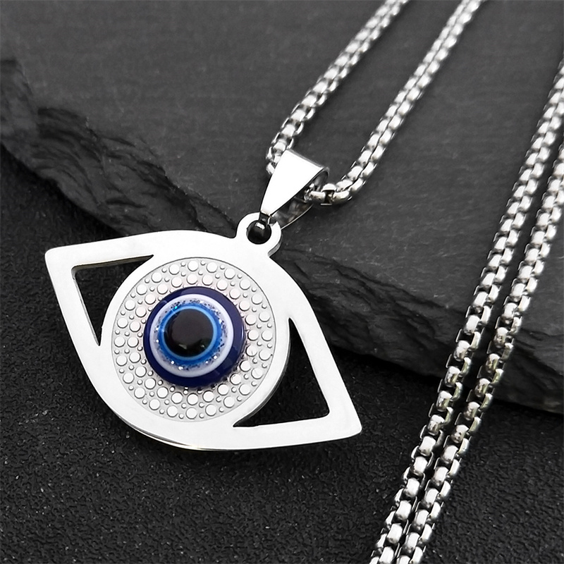 Jewelry & Watches Sp Z Oo Janów Lubelski - Islam Hamsa Evil Blue Eye Necklace