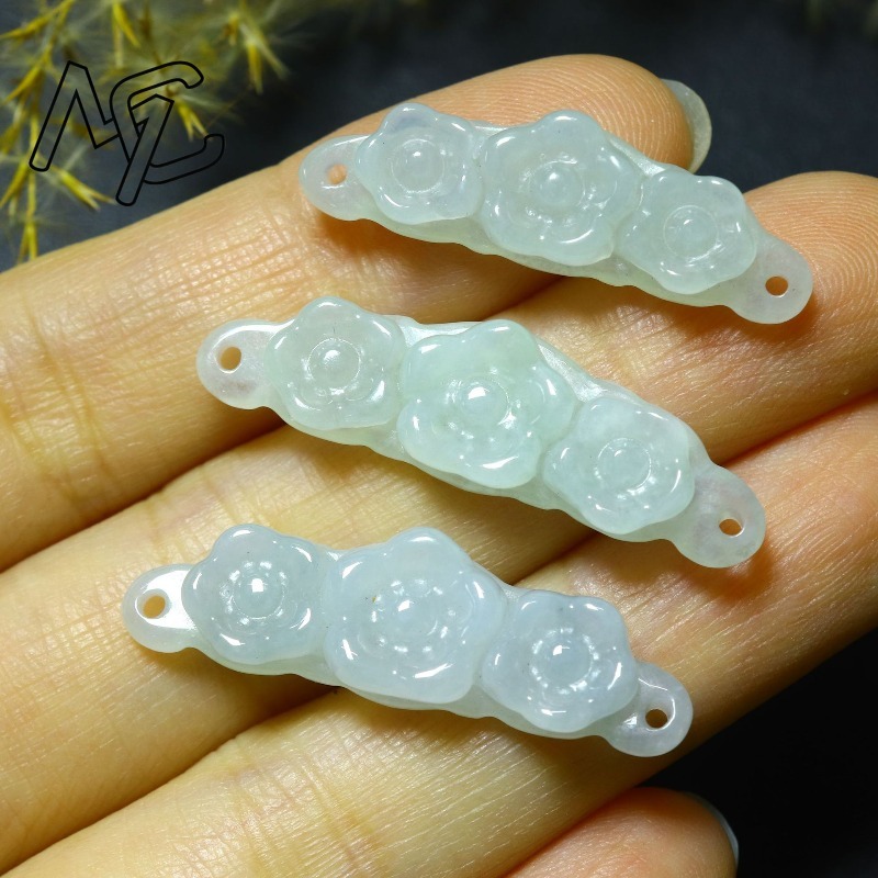 1pc Natural Jadeite Emerald Fl - Jewelry & Watches Sp Z Oo Janów Lubelski recension och pris