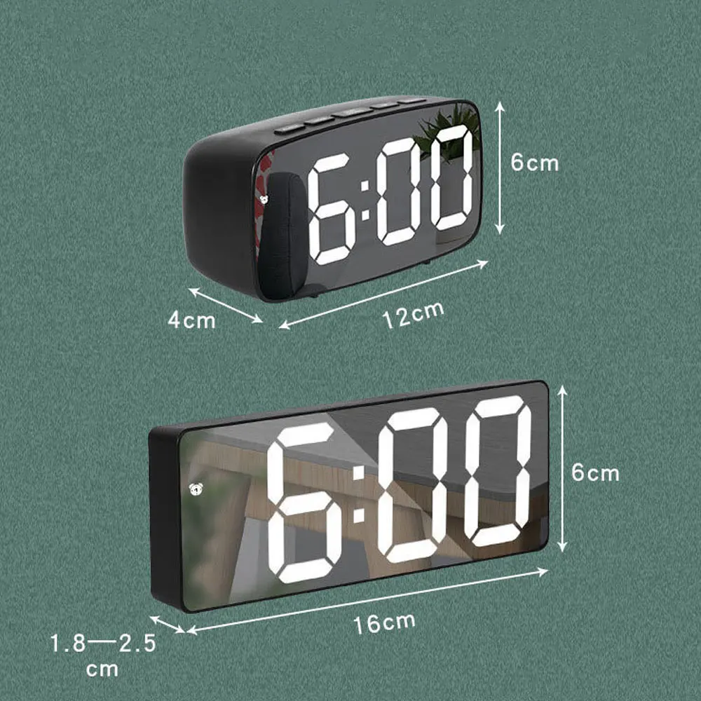 Acrylic Mirror Alarm Clock Ele - Moments Watches & Jewelry Burlington recension och pris