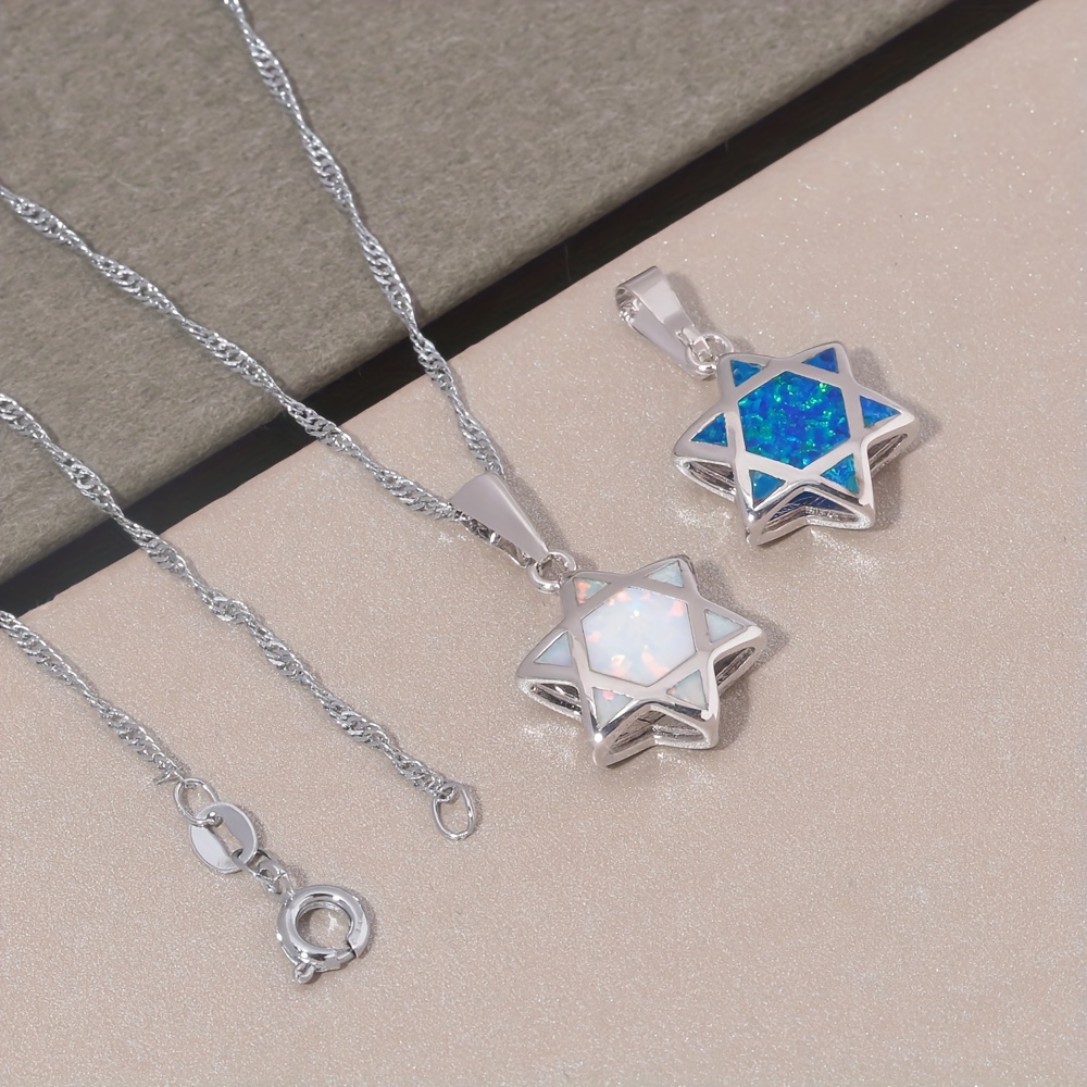 Star of David Opal Pendant Nec - Jewelry & Watches Sp Z Oo Janów Lubelski recension och pris