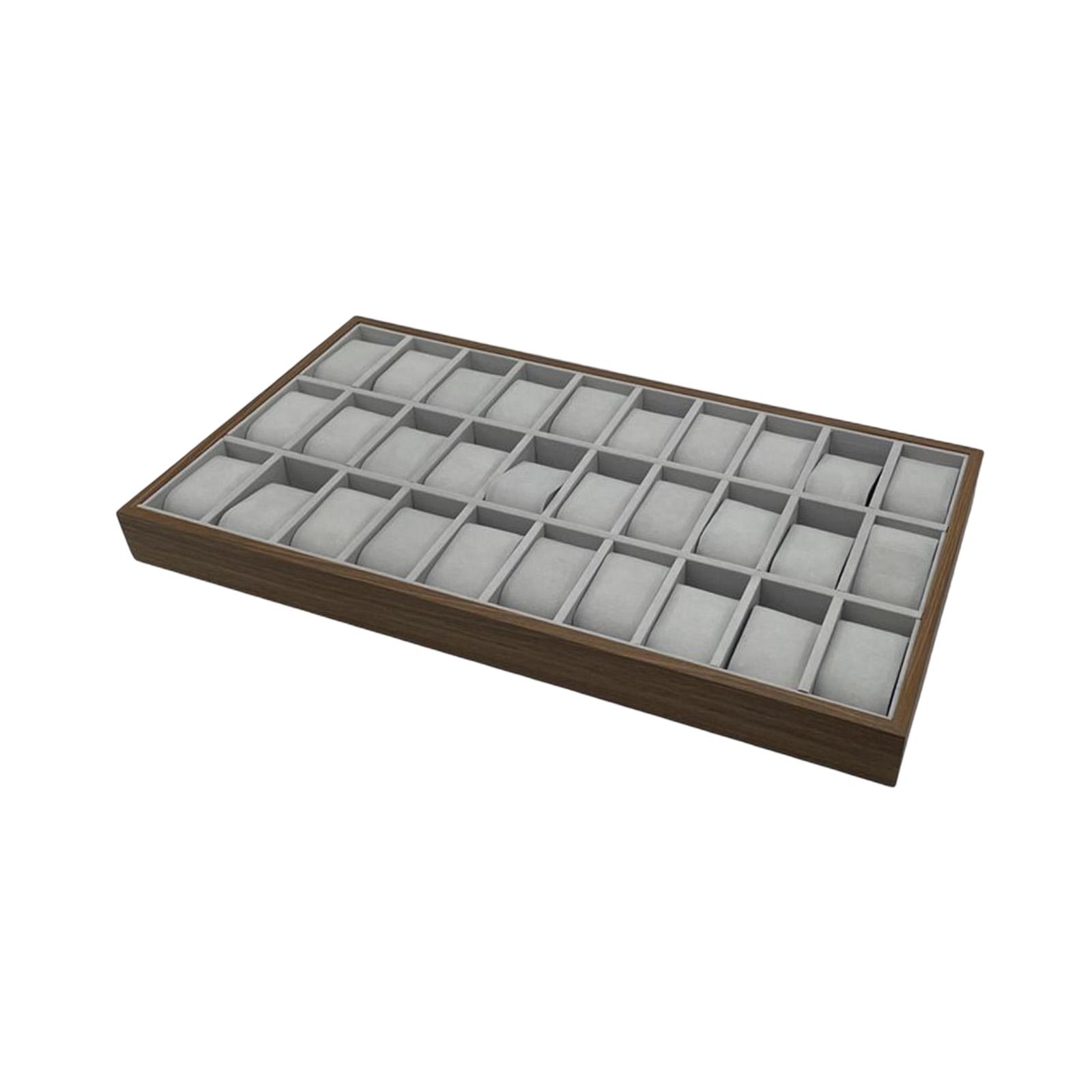 Jewelry Tray 30 Grid Wooden St - Jewelry Store Mens Watches recension och pris