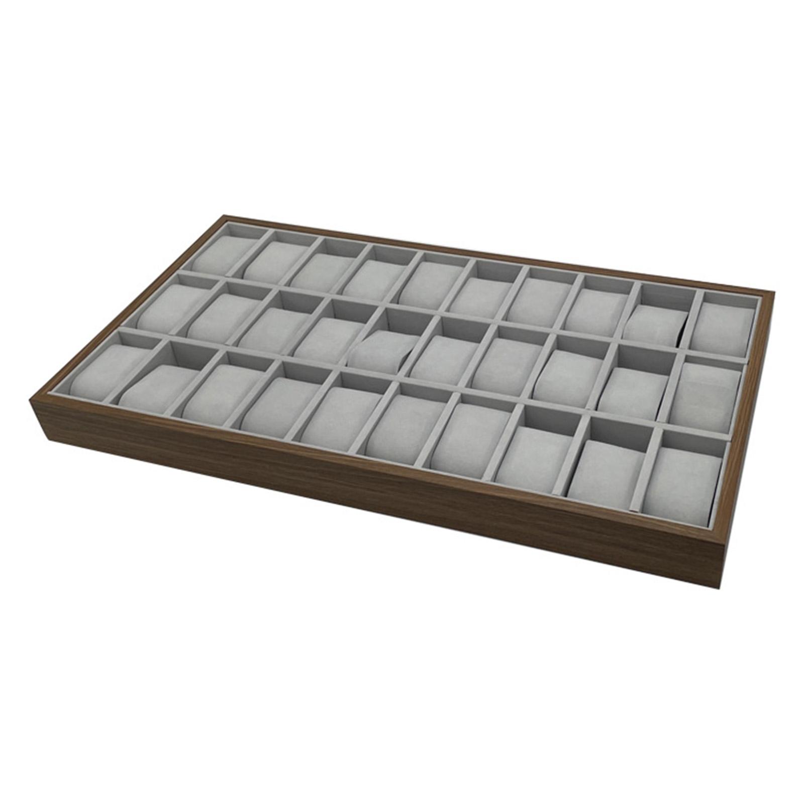 Jewelry Tray 30 Grid Wooden St - Jewelry Store Mens Watches recension och pris
